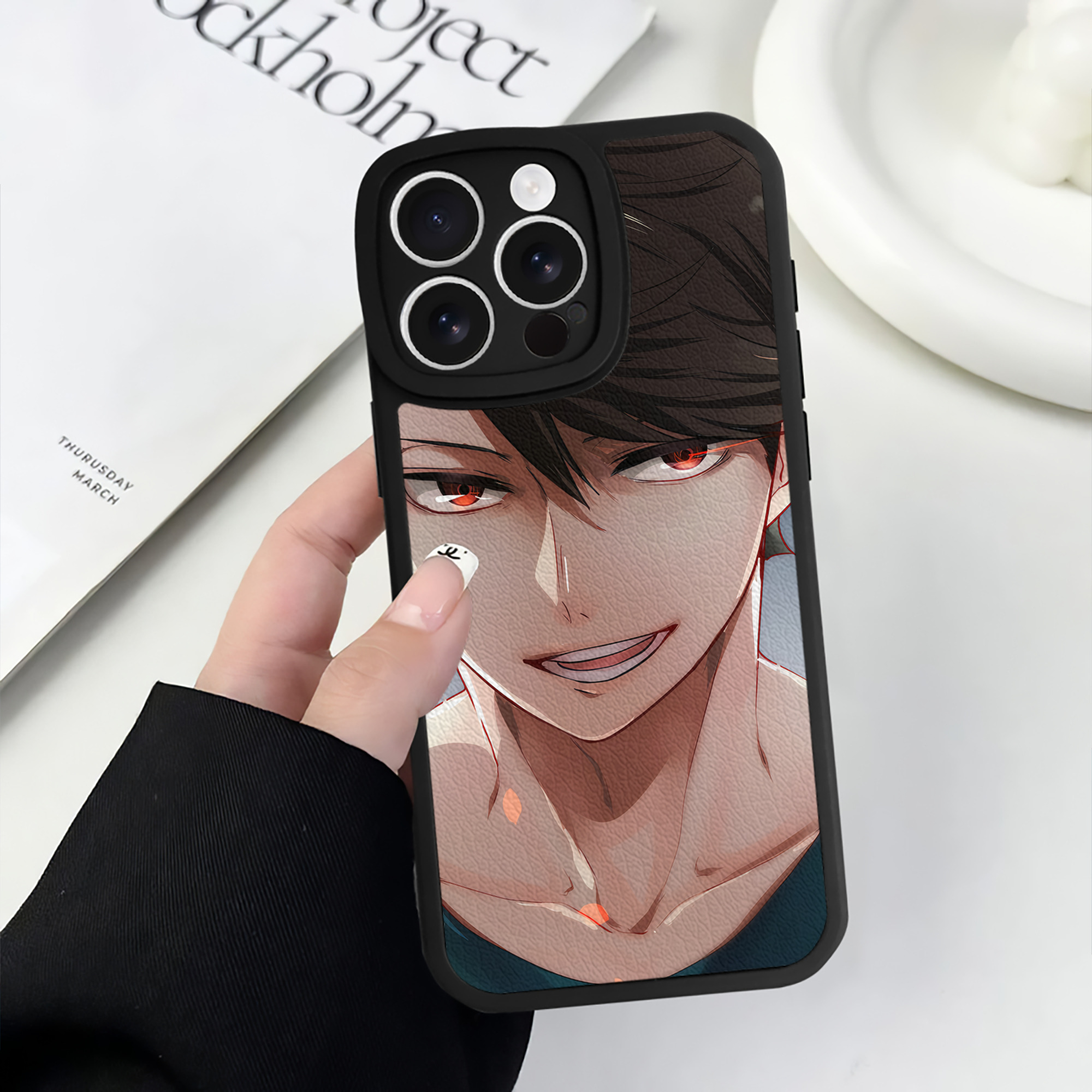 （画像用） ハイキュー!! Haikyu!! 【iPhone 16シリーズ対応】シリコンスマホケース（レザー調） 材質：シリコン